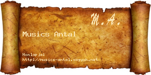 Musics Antal névjegykártya